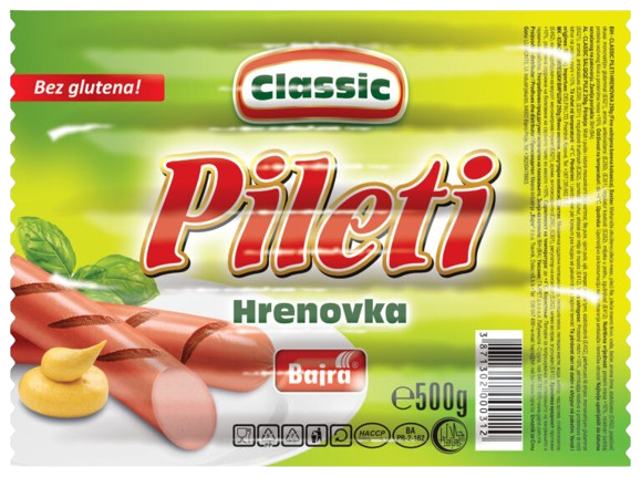 Pileti Hrenovka 500g
